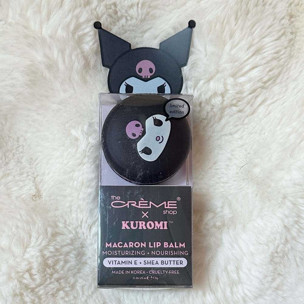 The Crème Shop x Kuromi Macaron Lip Balm - Limited Edition Black